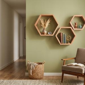 rak dinding hexagonal