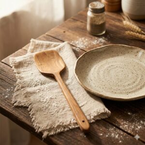spatula datar kayu(wooden solid spatula)